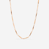 Curved Links Necklace Roségold