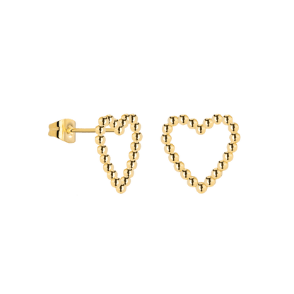 Heart of Gold Studs Gold