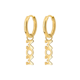 Mom Forever Hoop Set Small Gold