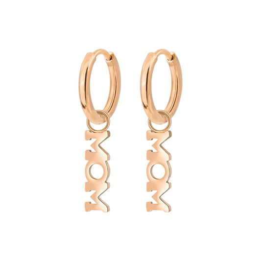Mom Forever Hoop Set Small Roségold