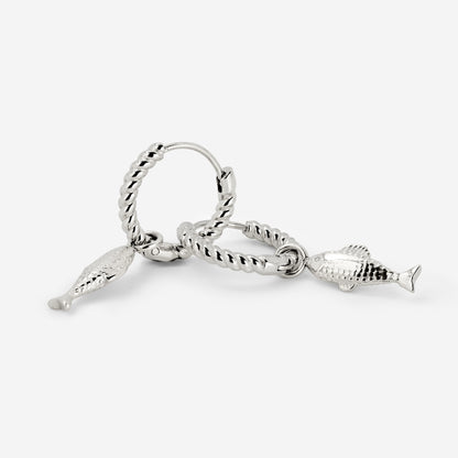 Pezito Twisted Hoop Set Small Silber