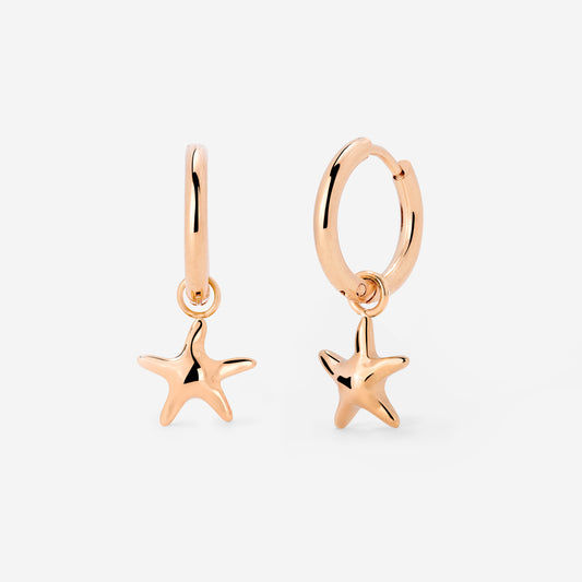 Sea Star Hoop Set Small Roségold