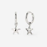 Sea Star Hoop Set Small Silber