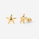 Sea Star Studs Gold