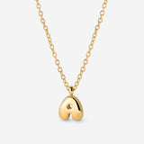 Bubble Letter Necklace Gold