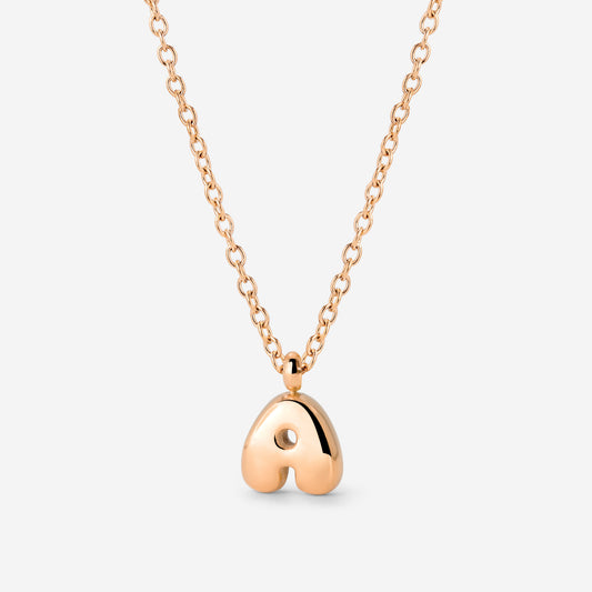 Bubble Letter Necklace Roségold