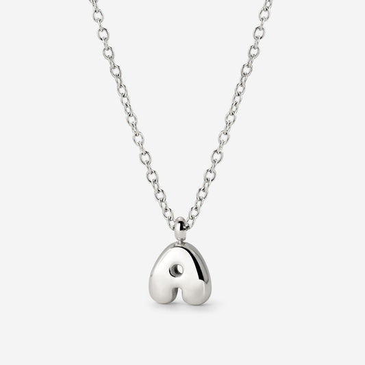 Bubble Letter Necklace Silber