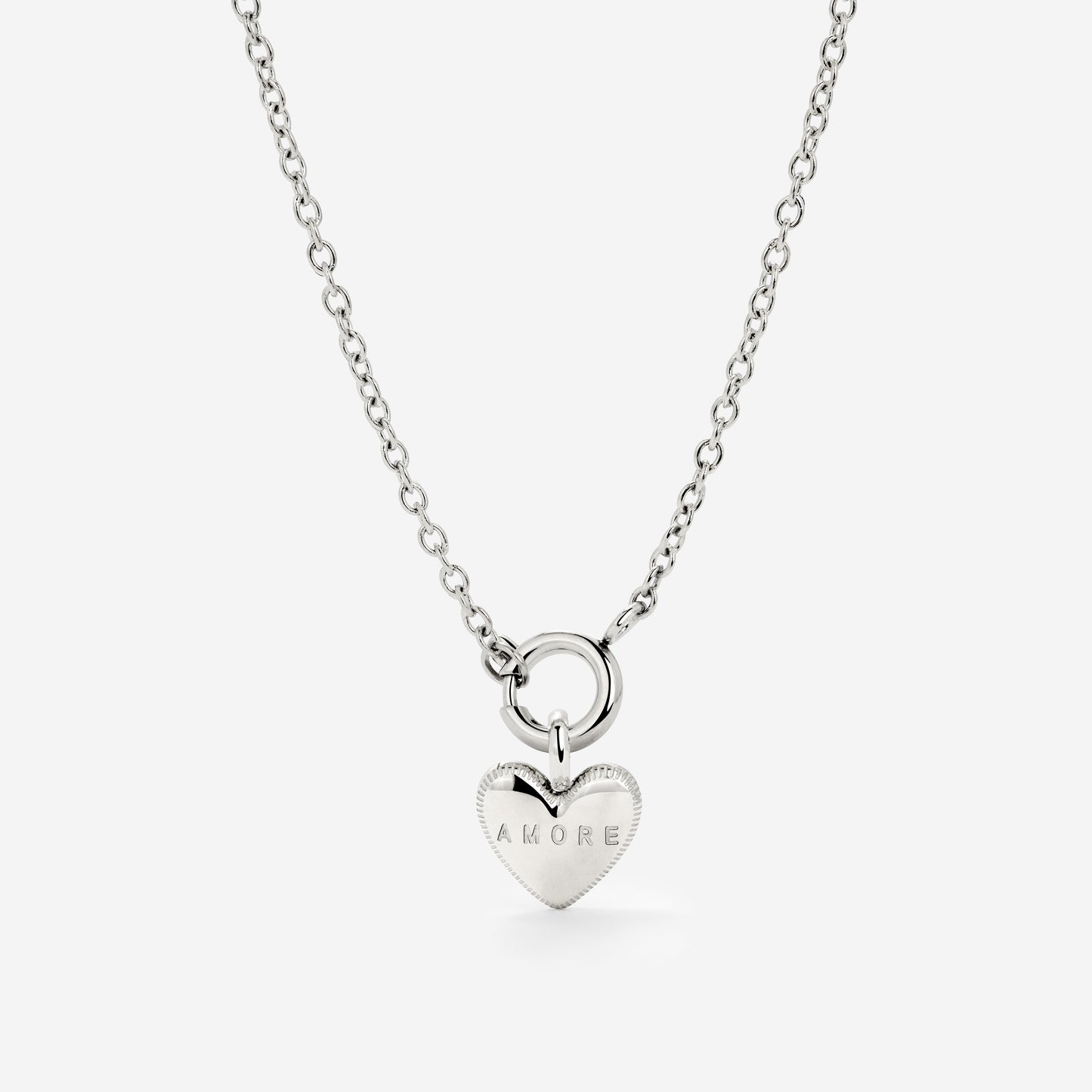 Amore Mio Classic Chain Necklace Set Silber