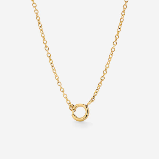 Classic Chain Charm Necklace Gold