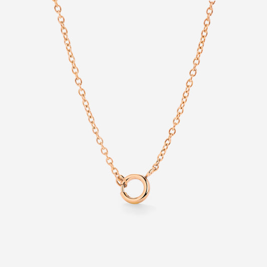 Classic Chain Charm Necklace Roségold