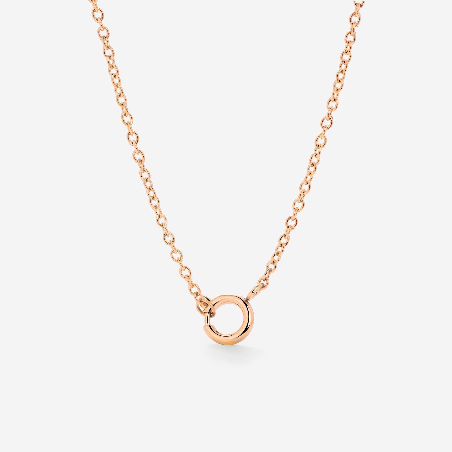 Classic Chain Charm Necklace Roségold