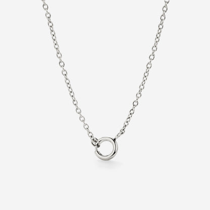 Classic Chain Charm Necklace Silber
