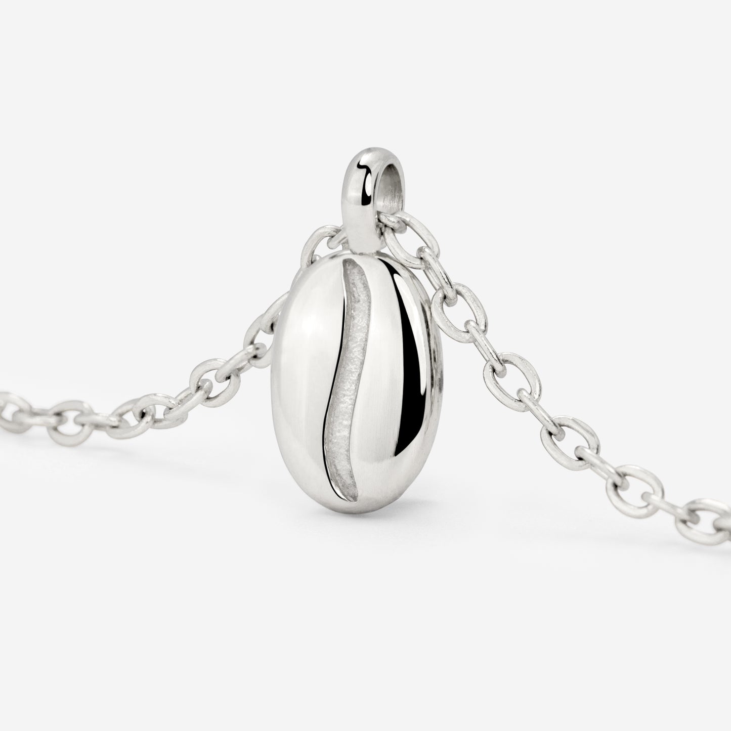 Golden Bean Necklace Silber