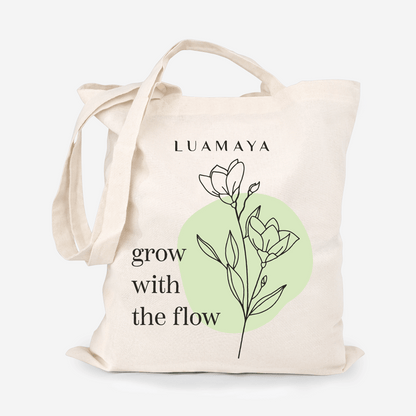 Jutetasche Grow with the flow