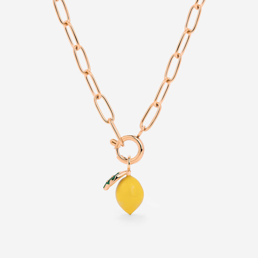 Lemony Oval Links Necklace Set Roségold