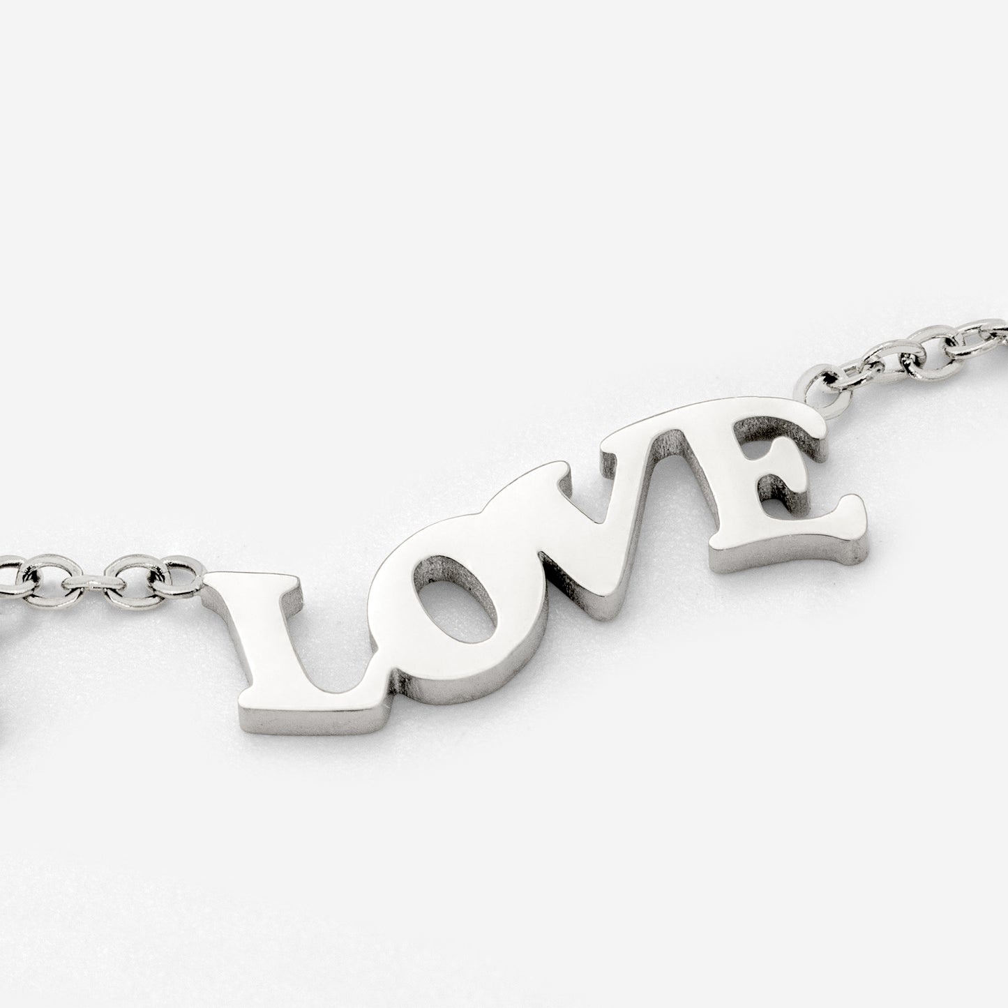 Love is Love Necklace Silber