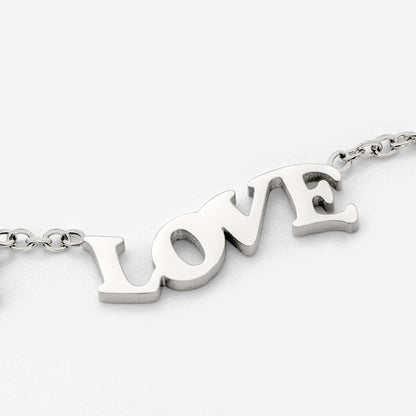 Love is Love Necklace Silber