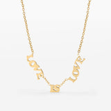 Love is Love Necklace Gold