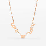 Love is Love Necklace Roségold