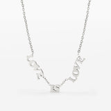 Love is Love Necklace Silber