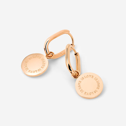Love is Love Oval Hoop Set Baby Roségold