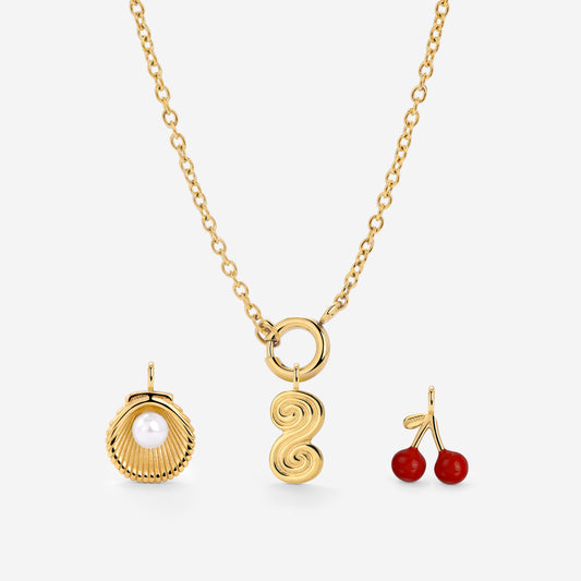 Classic Chain Charm Necklace Set
