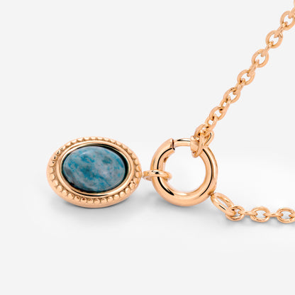 Ocean Agate Classic Chain Necklace Set Roségold