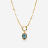 Ocean Agate Classic Chain Necklace Set Gold
