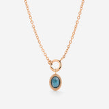 Ocean Agate Classic Chain Necklace Set Roségold