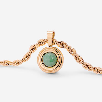 Olive Glow Necklace Roségold