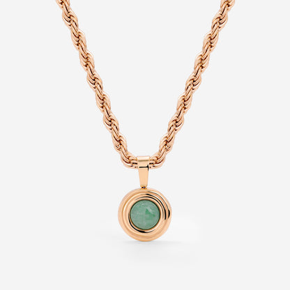Olive Glow Necklace Roségold