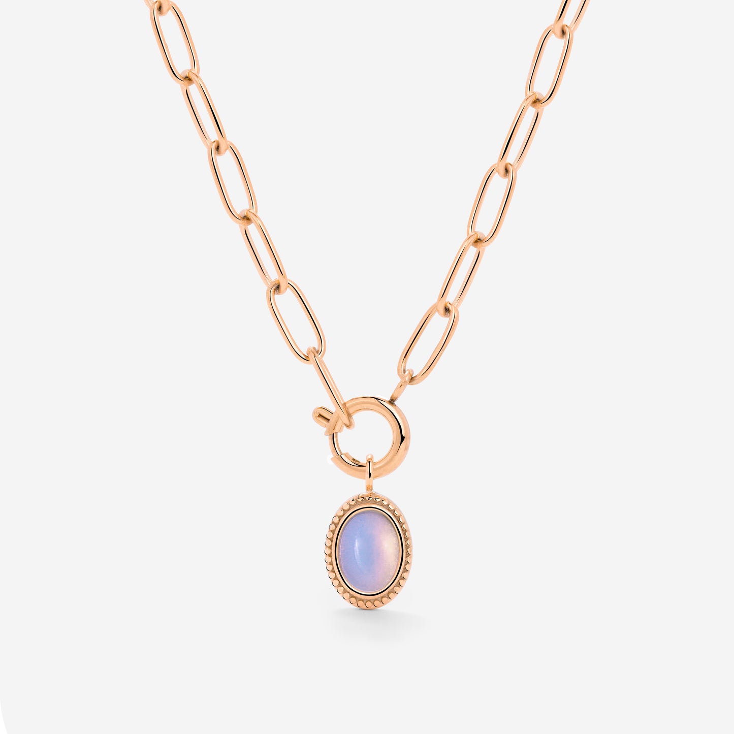 Opaline Oval Links Necklace Set Roségold