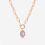 Opaline Oval Links Necklace Set Roségold