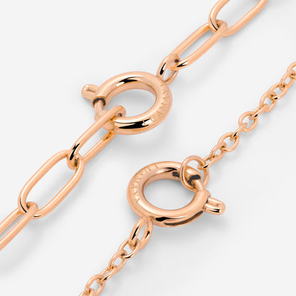 Classic Chain Charm Necklace Roségold