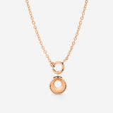 Pearly Shell Classic Chain Necklace Set Roségold