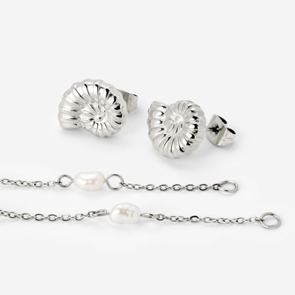Siren's Spell Pearl Drop Earrings Silber