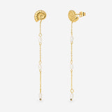 Siren's Spell Pearl Drop Earrings Gold
