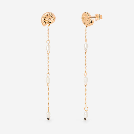 Siren's Spell Pearl Drop Earrings Roségold