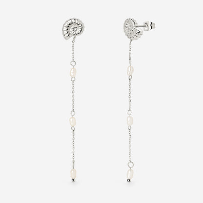 Siren's Spell Pearl Drop Earrings Silber
