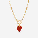 Strawberry Classic Chain Necklace Set Gold