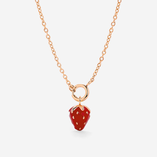 Strawberry Classic Chain Necklace Set Roségold