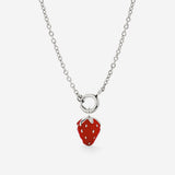 Strawberry Classic Chain Necklace Set Silber
