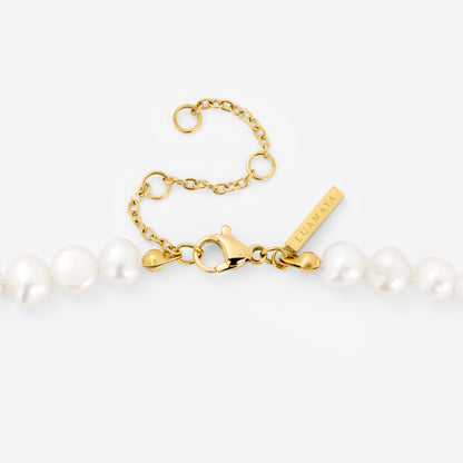 Ammonite Pearl Necklace Gold