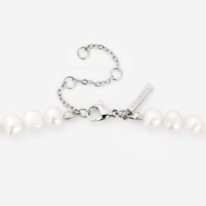 Ammonite Pearl Necklace Silber