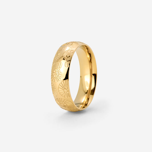 Ammonite Shell Ring Gold