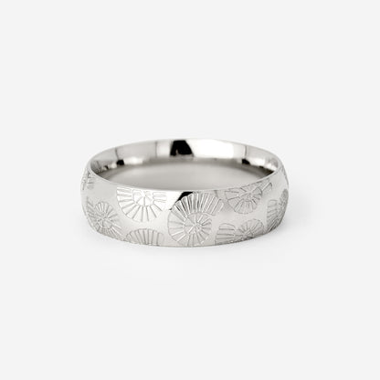Ammonite Shell Ring Silber