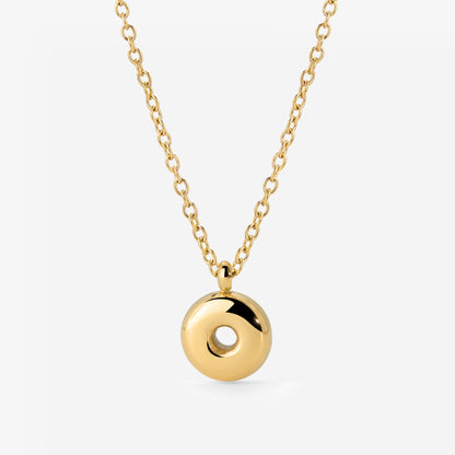 Bubble Letter Necklace Gold