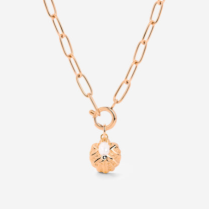 Ocean Lovers Oval Links Necklace Set Roségold