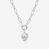 Ocean Lovers Oval Links Necklace Set Silber