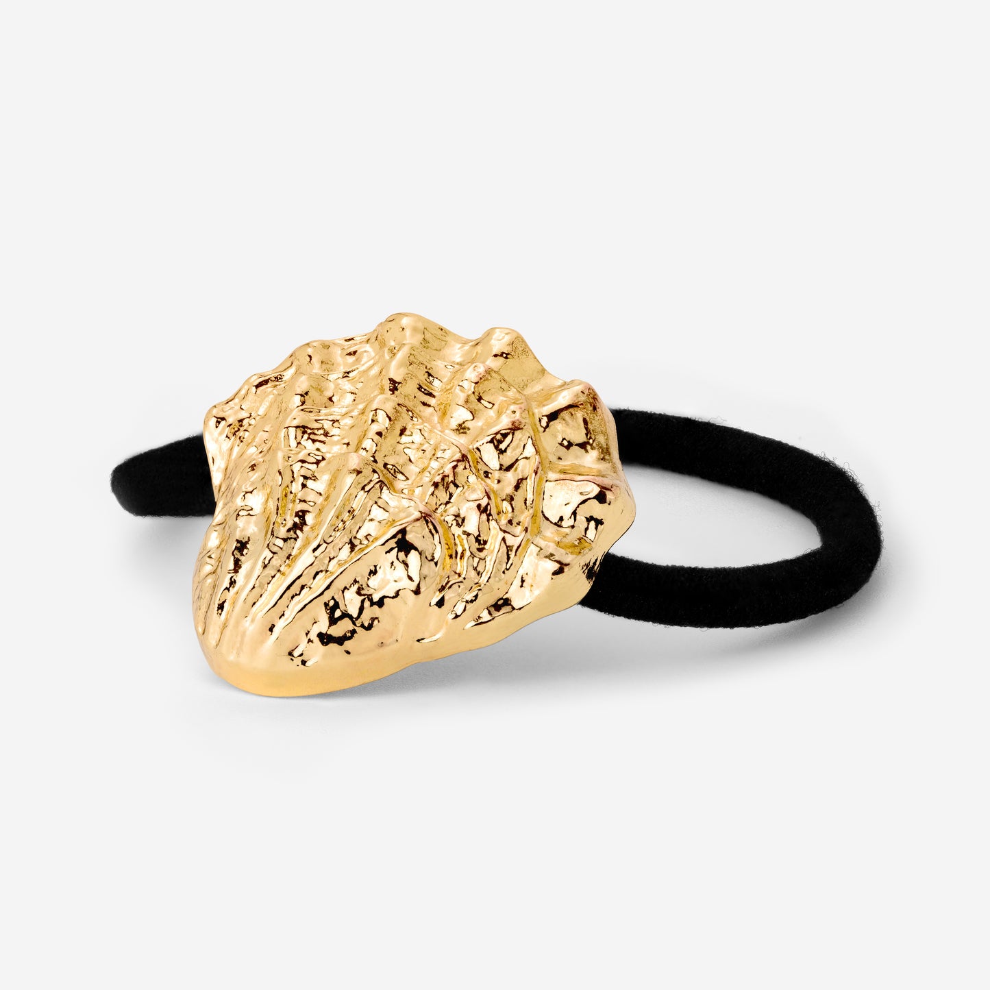 Shell Hair Tie Black